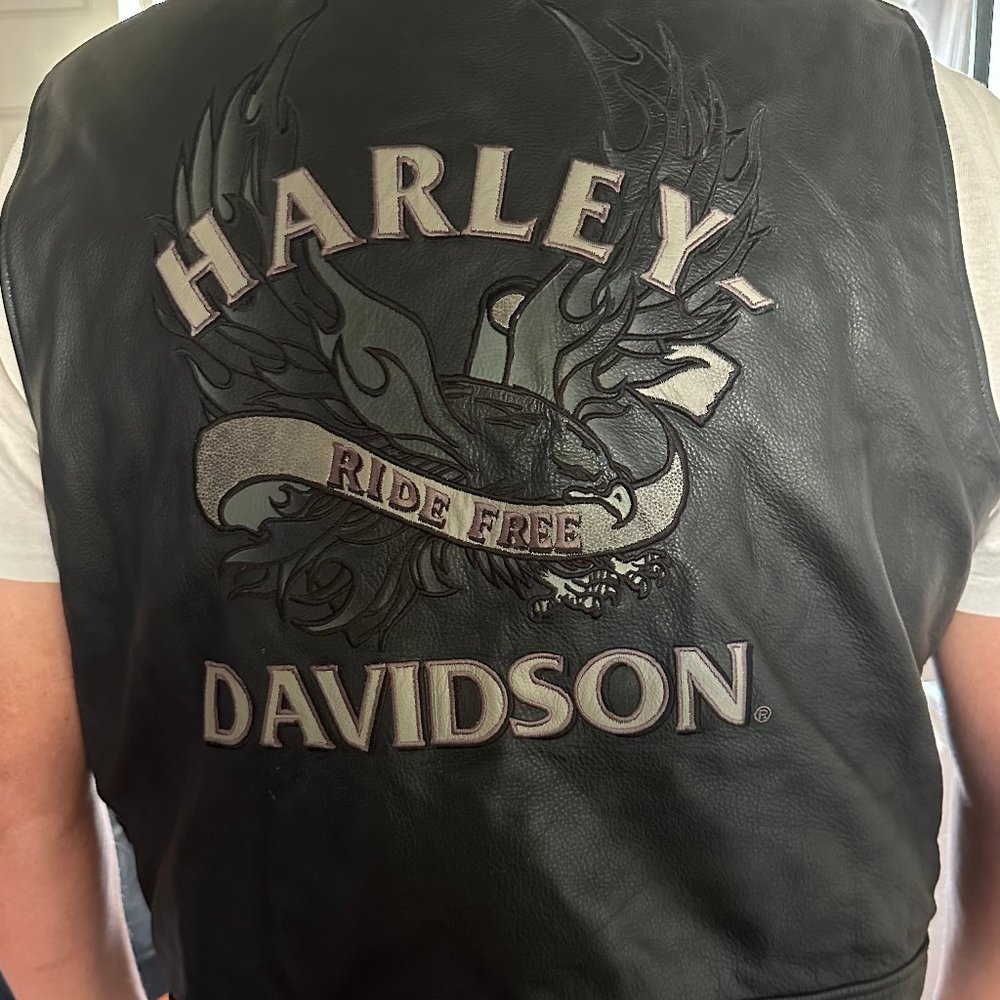 Harley Davidson Leather Vest sz XXL